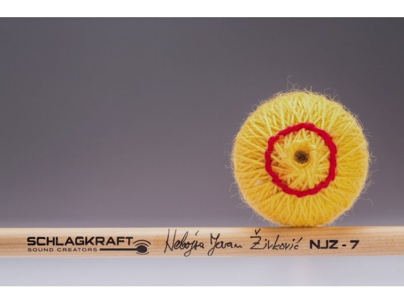 Udarjalke za marimbo Schlagkraft NJZ-7(R) Rattan Hard Canary Strong Cut Through Nebojša Jovan Živković