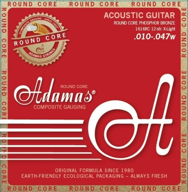 Set strun za 12-strunsko akustično kitaro Historic Reissue Phosphor Bronze Round Core Adamas
