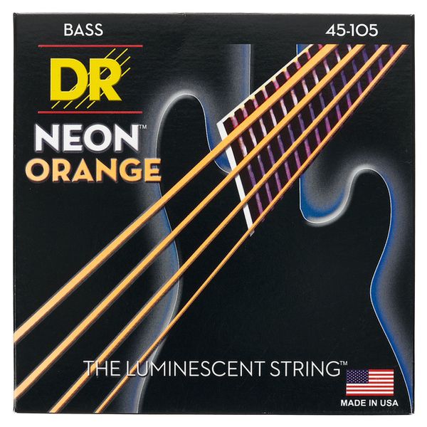 Set strun za električno bas kitaro Neon Orange NOB-45 DR Strings