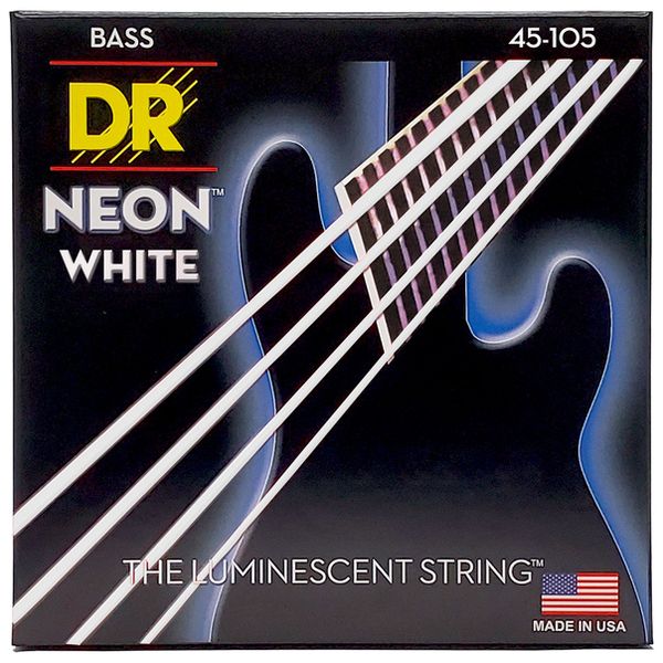 Set strun za električno bas kitaro Neon White NWB-45 DR Strings