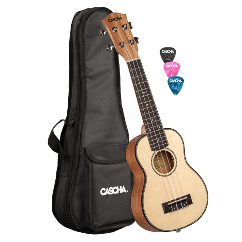 Sopranski ukulele Spruce Solid Top Premium Series Cascha