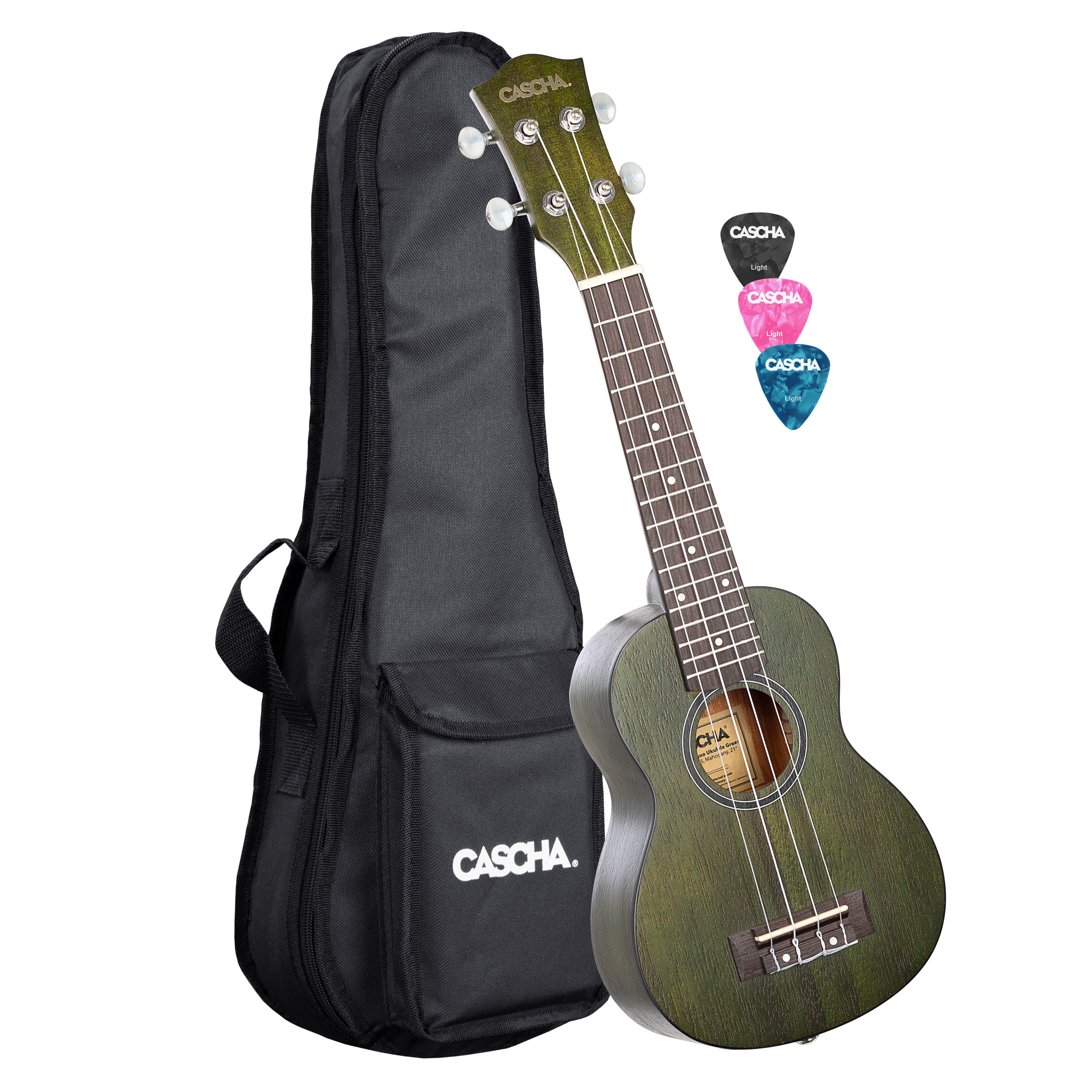 Sopranski ukulele Mahogany Green Premium Series Cascha