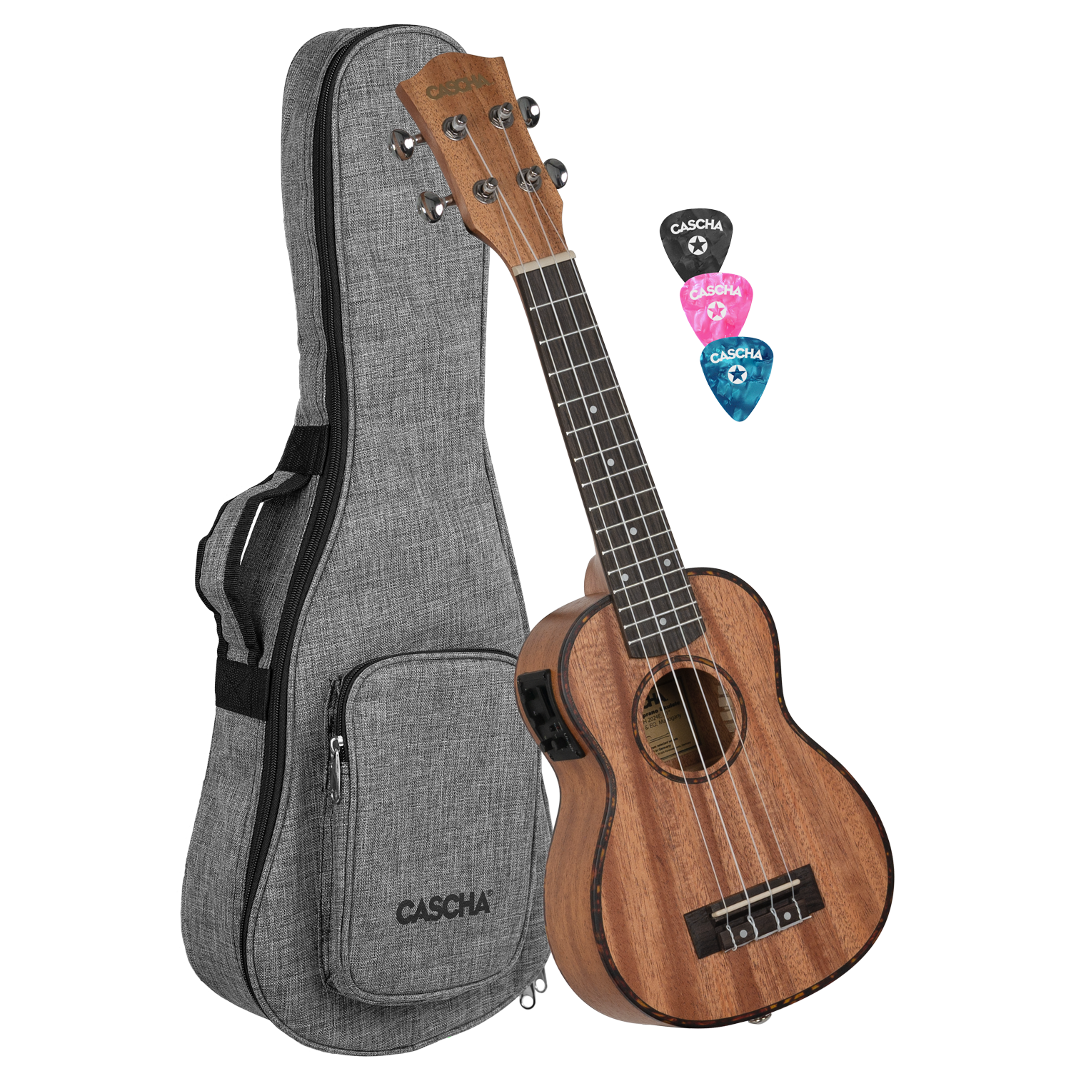 Električni sopranski ukulele HH 2026E Mahogany Premium Series Cascha