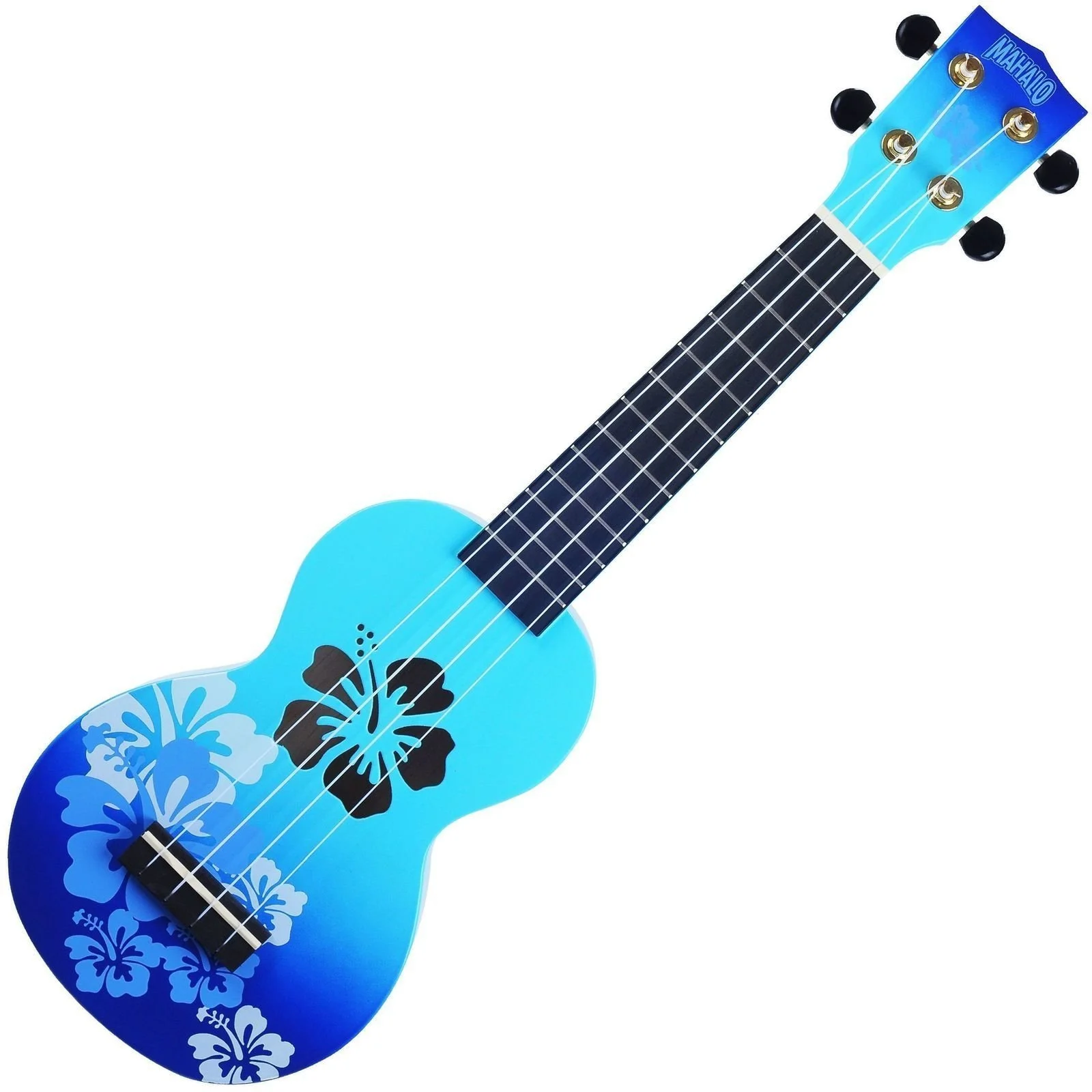 Sopranski ukulele Hibiscus Blue Burst Mahalo