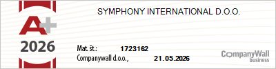 Boniteta odličnosti 2026 - Symphony International d.o.o.